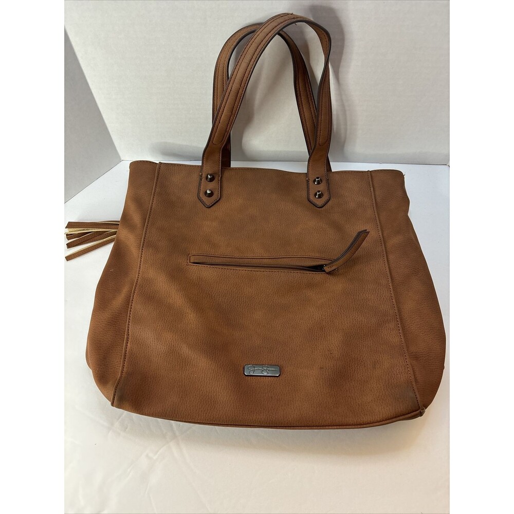 Jessica Simpson Large Purse Brown With Tassel Soft Leather